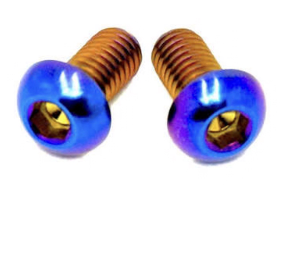 Battery lid lock cover titanium bolts