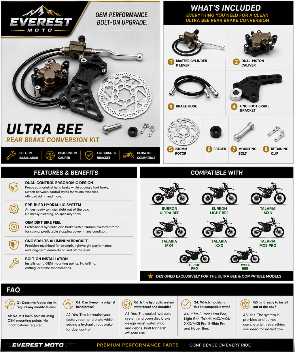 Surron light bee/talaria x3  rear ultra bee brakes